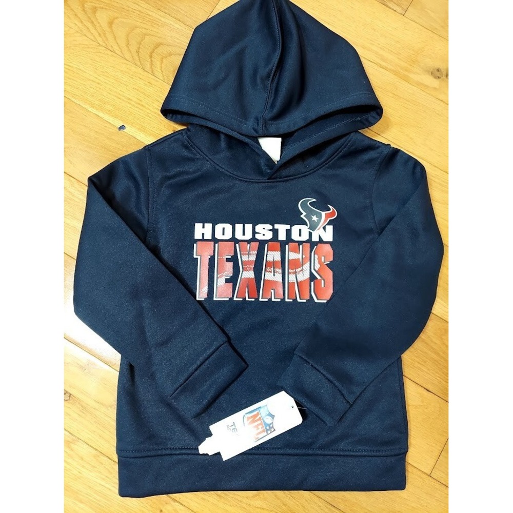 NFL Apparel Houston Texans Toddler Boys 4T Poly Fleece Hooded Sweatshirt New